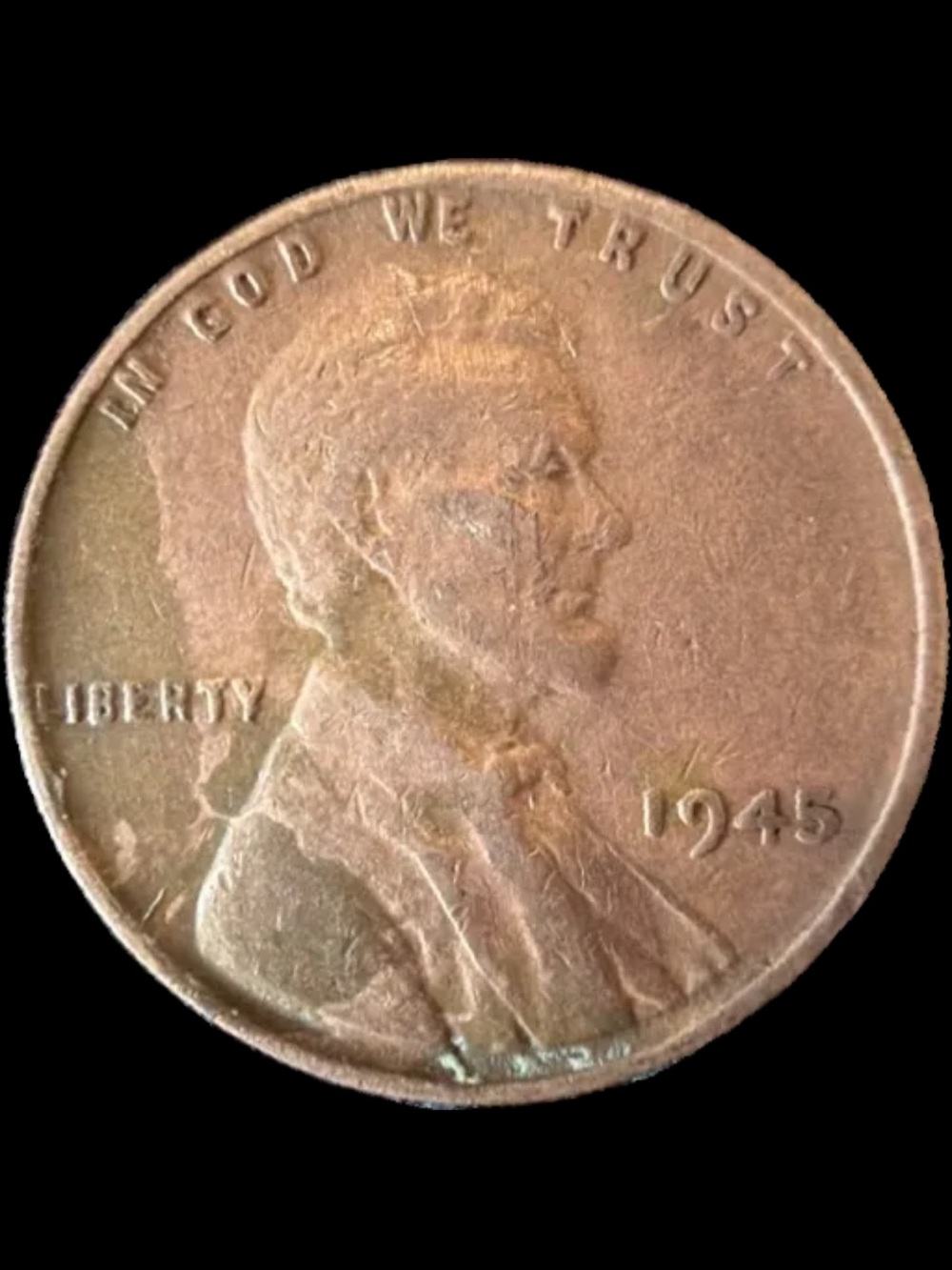 Vintage 1945 Copper Lincoln Wheat Cent